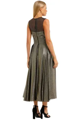Aurelio Costarella Katrine Noir Dress Gold Size 8 for rent on The Volte - image 3