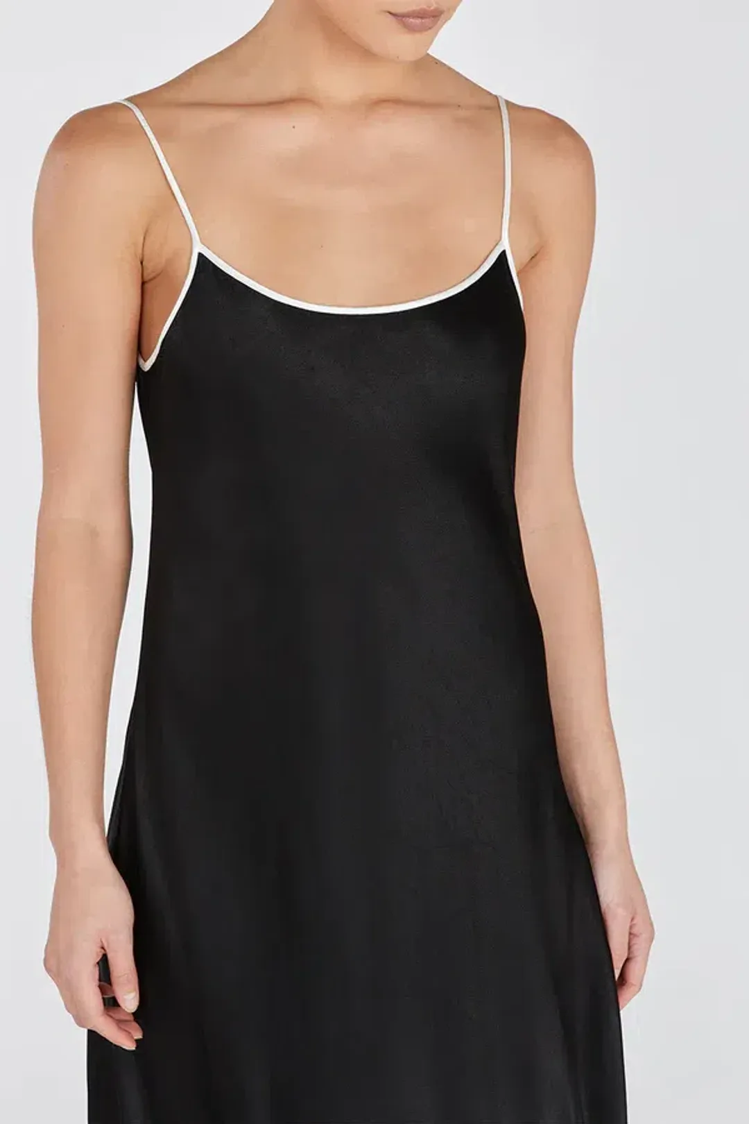 Dissh Letty Black Satin Contrast Dress Size 6 for rent on The Volte - main image