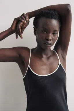 Dissh Letty Black Satin Contrast Dress Size 6 for rent on The Volte - image 4