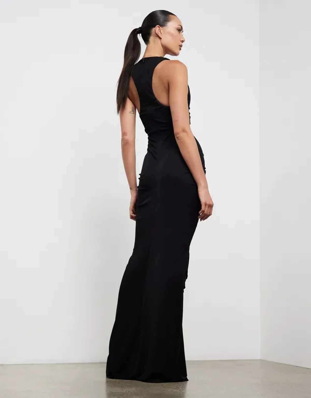 Christopher Esber Vivenda Drapé Front Dress Black Size 10 - Image 2