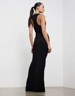 Christopher Esber Vivenda Drapé Front Dress Black Size 10 for rent on The Volte - image 2