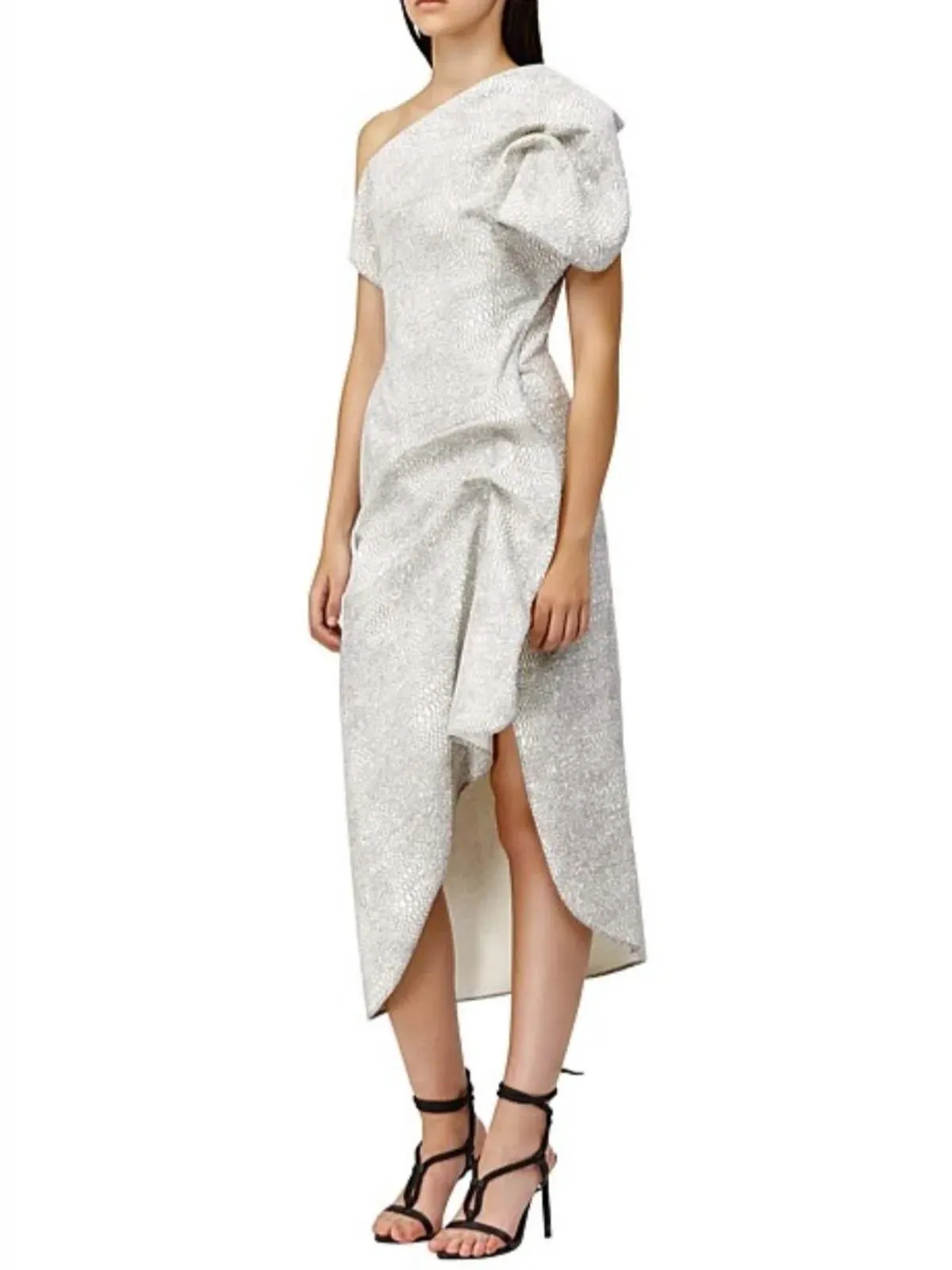 Acler Crawford Dress Monochrome Snake Size 8 - Image 2