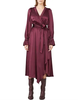 Ginger & Smart Molten Wrap Dress in Burgundy Size 12 for rent on The Volte - image 1