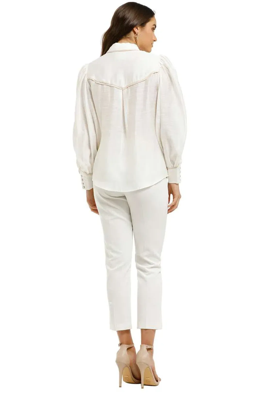 CMEO Collective Nearby Shirt Ivory Size 8 for rent on The Volte - main image