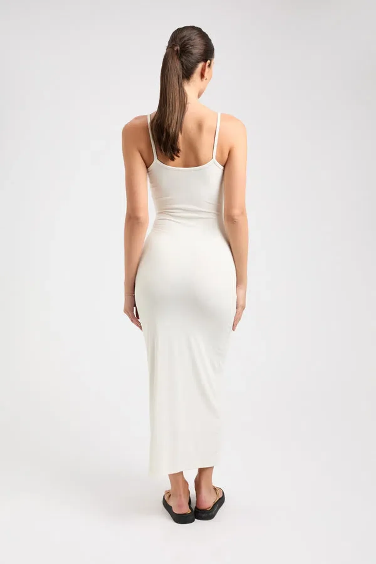 Kookai Layla Long Dress Coconut Milk White Size 6 - Image 3