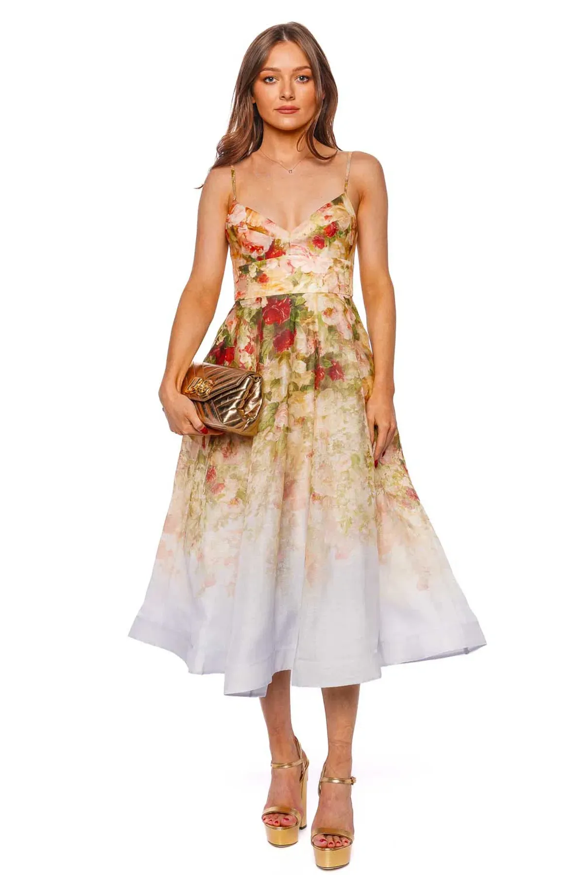 Zimmermann The Luminosity Picnic Dress in Rosy Garden Print Size 1/Au 10 - Image 1