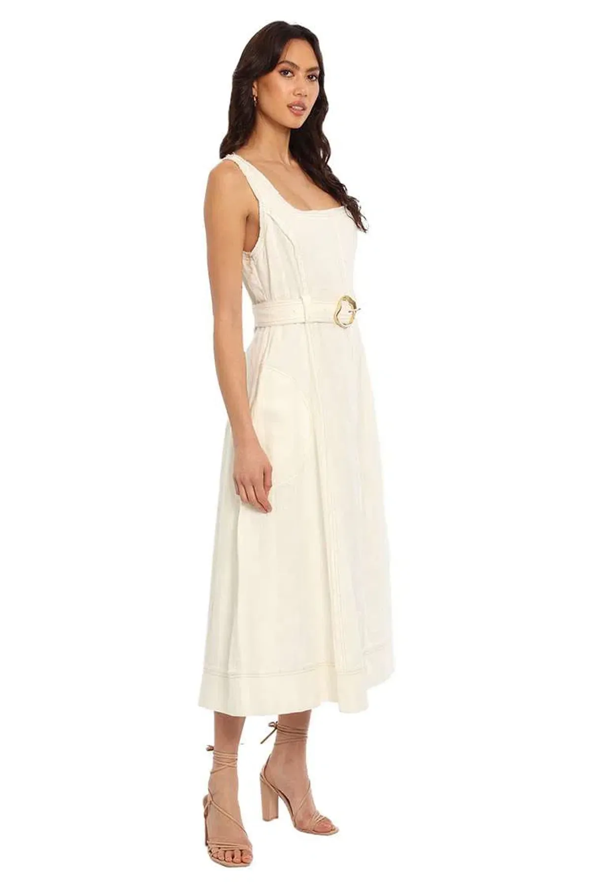 AJE Byblos Midi Dress Ivory Size 12 - Image 2