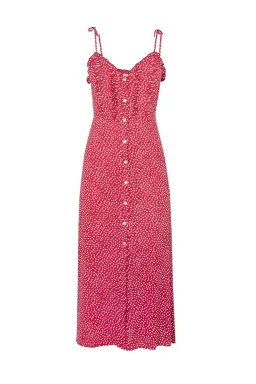 Auguste the Label River Della Midi Dress Red Size 12 for rent on The Volte - image 4