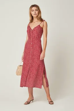 Auguste the Label River Della Midi Dress Red Size 12 for rent on The Volte - image 1