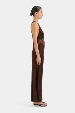 Sir The Label Aries Cut Gown Chocolate Size 6 for rent on The Volte - image 2