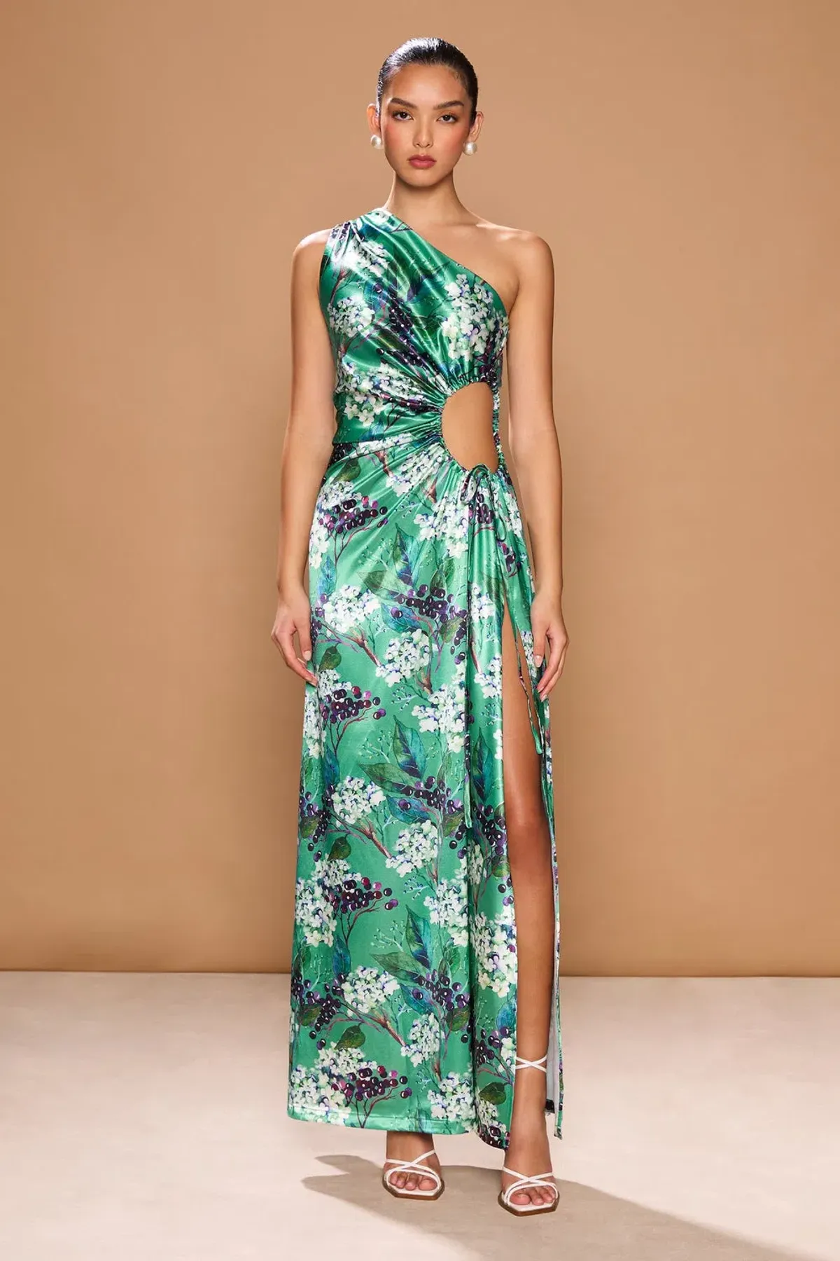 Sonya Nour Maxi Dress In Fiori Di Sambuco Size 8 - Image 1