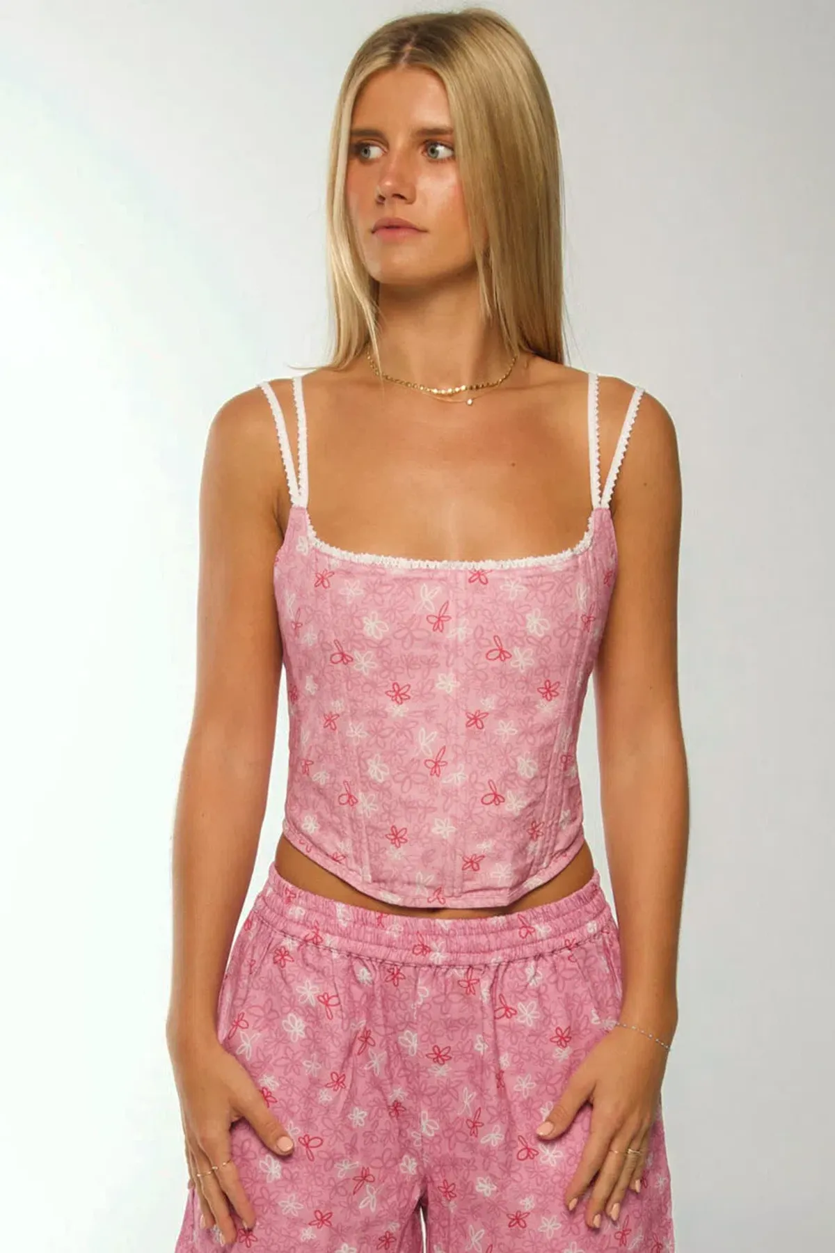 Eisha Corset Top Pink Size S/ Au 8 - Image 1