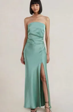 Bec & Bridge Symone Strapless Dress in Moss Green Size 8 for rent on The Volte - image 4