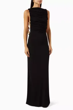 Christopher Esber Sculpted Ruched Dress Black Size 10 for rent on The Volte - image 2
