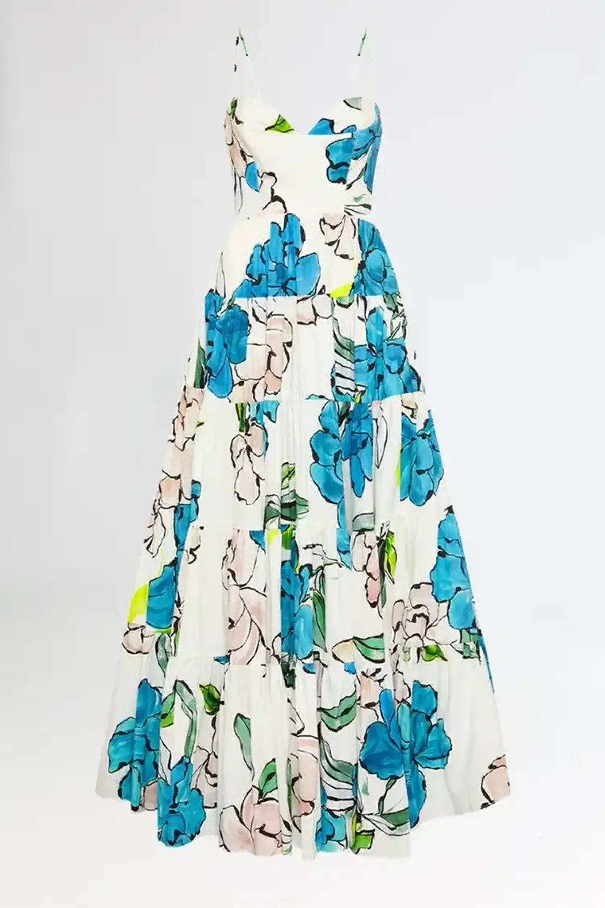 Aje Botanical Tiered Maxi Dress Floral Size 10 - Image 2