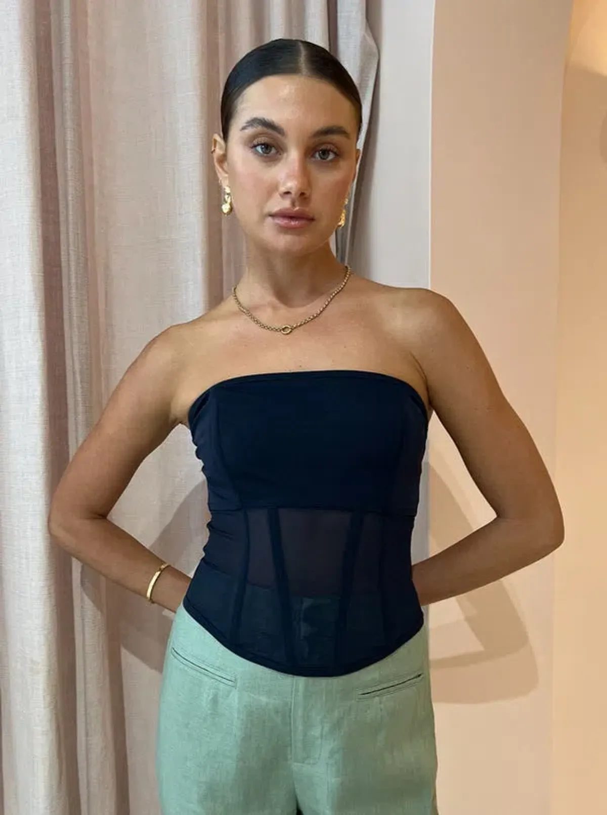 Viktoria and Woods Rome Bustier Corset Top in Black Size 1 / AU 8 - Image 2