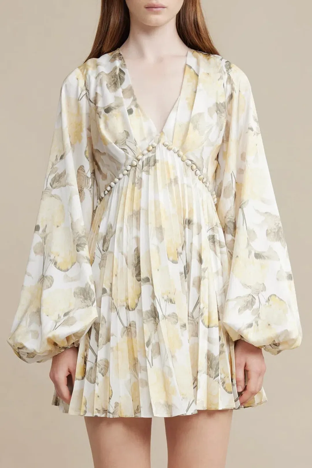 Acler Faris Dress Yellow Print Size 14 for rent on The Volte - main image