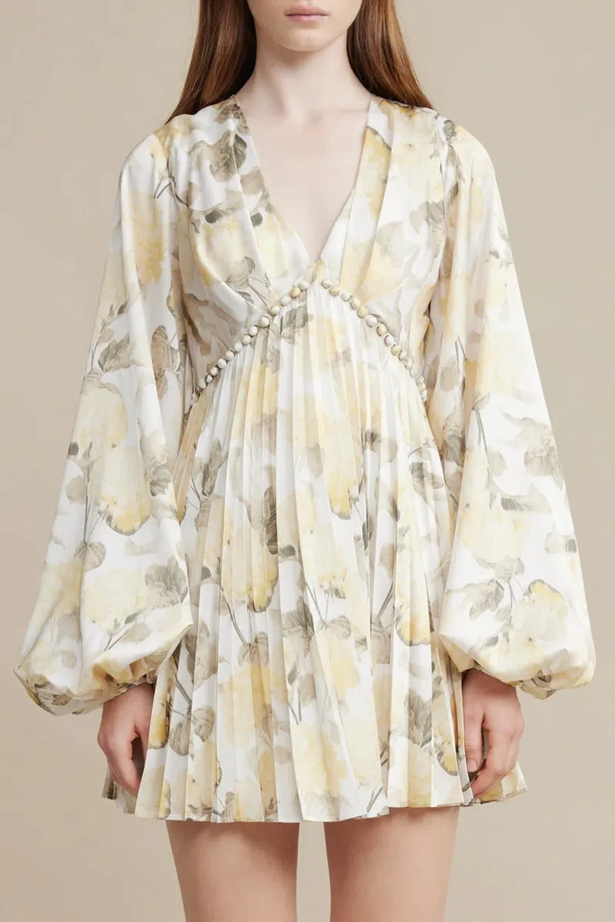 Acler Faris Dress Yellow Print Size 14 - Image 2