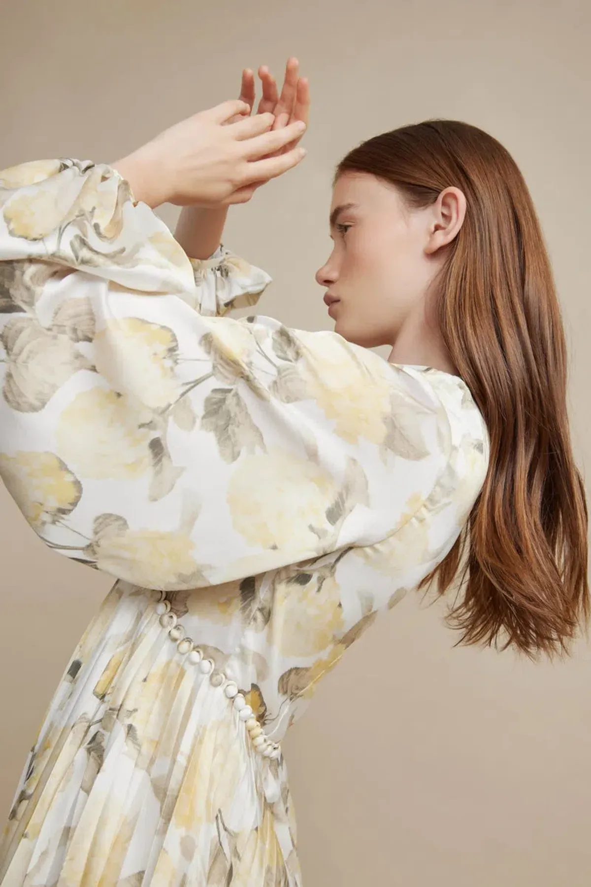 Acler Faris Dress Yellow Print Size 14 - Image 3