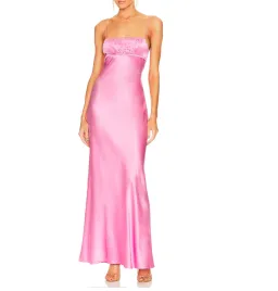 Bec & Bridge Amber Silk Maxi Dress Pink Size 8 for rent on The Volte - image 4