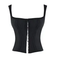 House of CB Chicca Square Neck Corset Top Black Size S/Au 8 for rent on The Volte - image 4