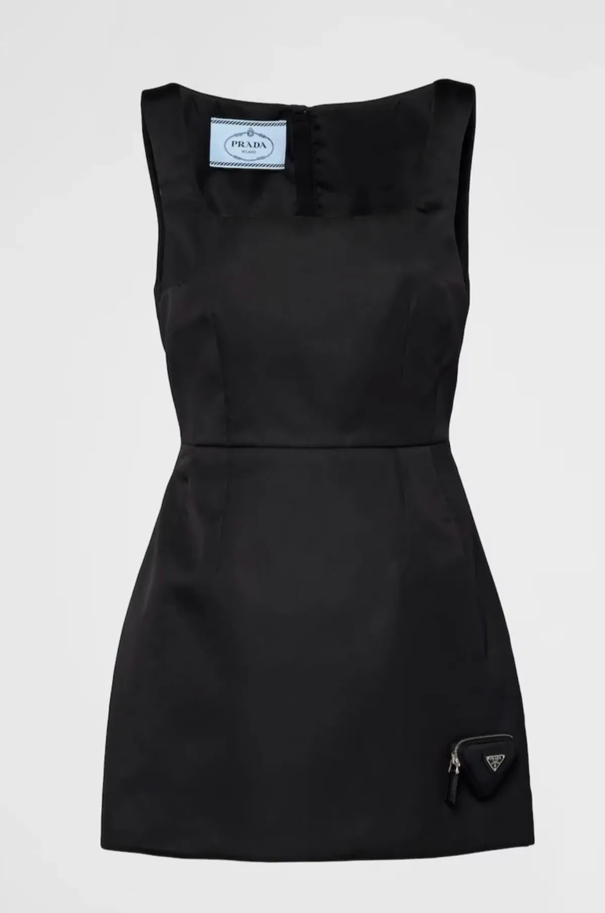 Prada Re-nylon Mini Dress Black Size Au 6 - Image 3