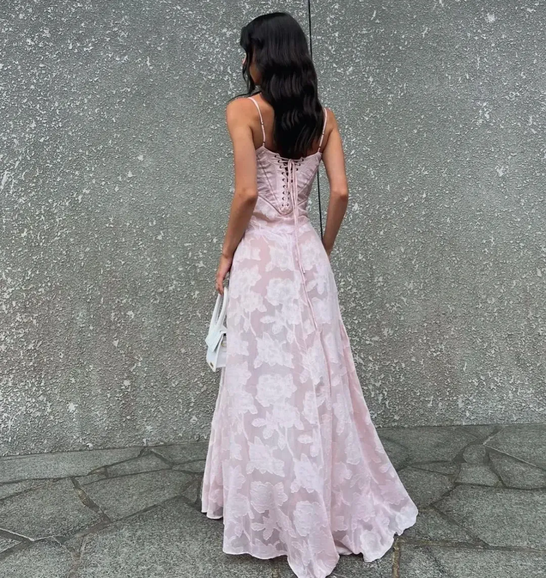 House of CB Seren Dress Pink Size 10 for rent on The Volte - main image