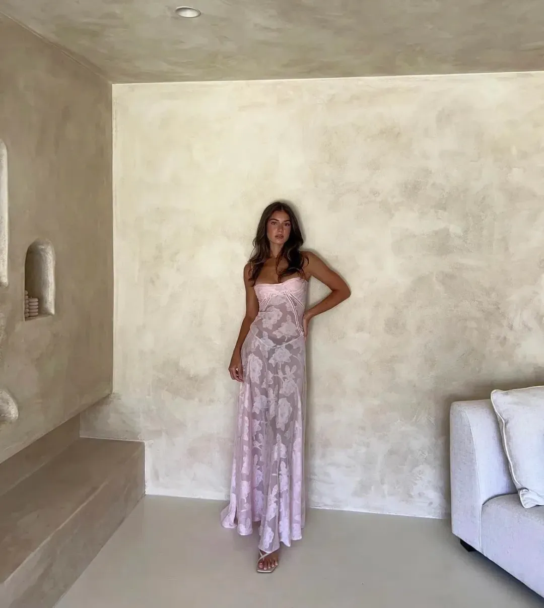 House of CB Seren Dress Pink Size 10 for rent on The Volte - main image