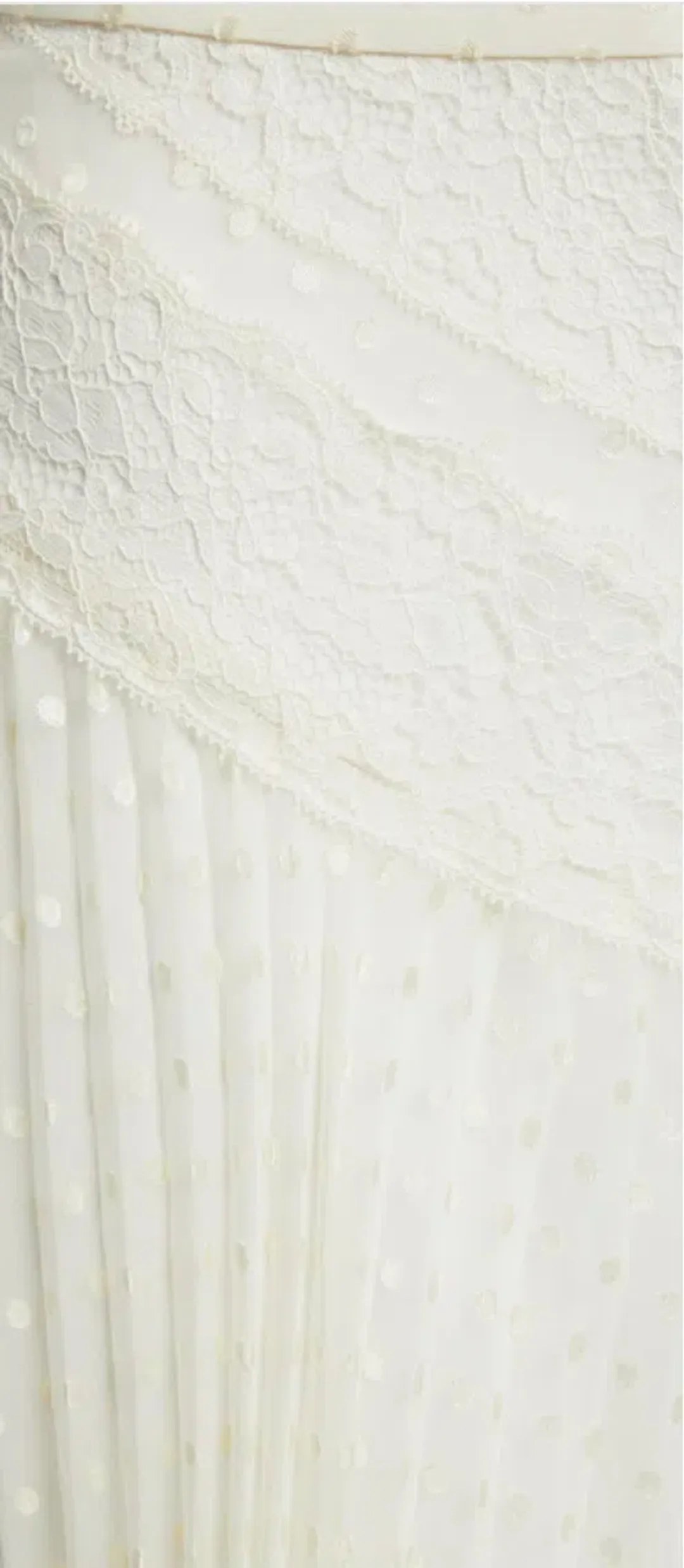 Zimmerman Espionage Lace Panelled Skirt Cream AU 8 for rent on The Volte - main image