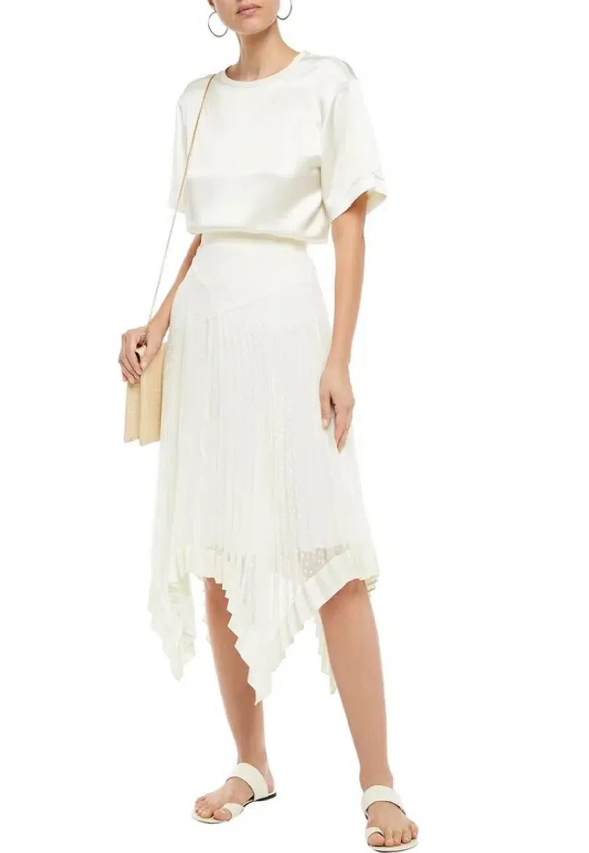 Zimmerman Espionage Lace Panelled Skirt Cream AU 8 for rent on The Volte - main image