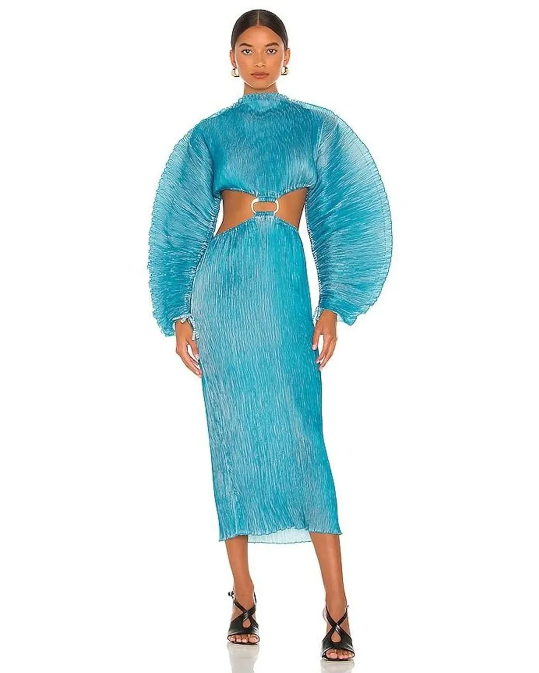 Cult Gaia Akilah Midi Cyan Dress Blue Size S for rent on The Volte - main image