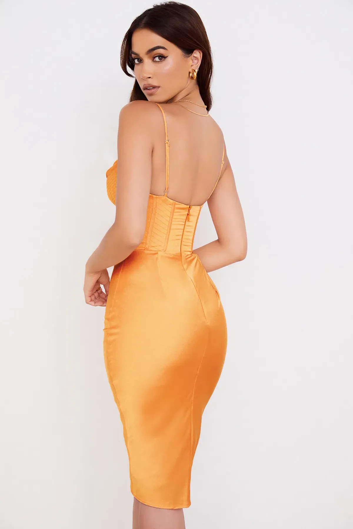House of CB Myrna Dress Tangerine Size L/AU 12 - Image 3