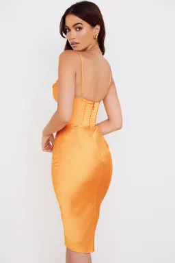 House of CB Myrna Dress Tangerine Size L/AU 12 for rent on The Volte - image 3