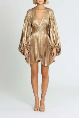 Acler Geneva Dress Gold Size 8 for rent on The Volte - image 1