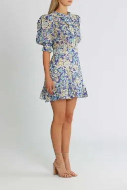 Alice McCall Frida Mini Dress Sapphire Blue Print Size 8 for rent on The Volte - image 2