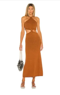 Cult Gaia Cameron Knit Dress Brown Size L/Au 12 for rent on The Volte - image 3