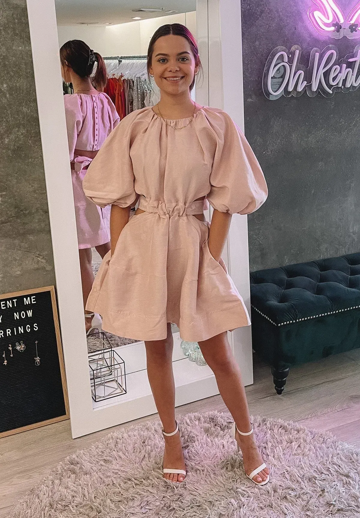 Aje Psychedelia Mini Dress Blush Size 6 - Image 3