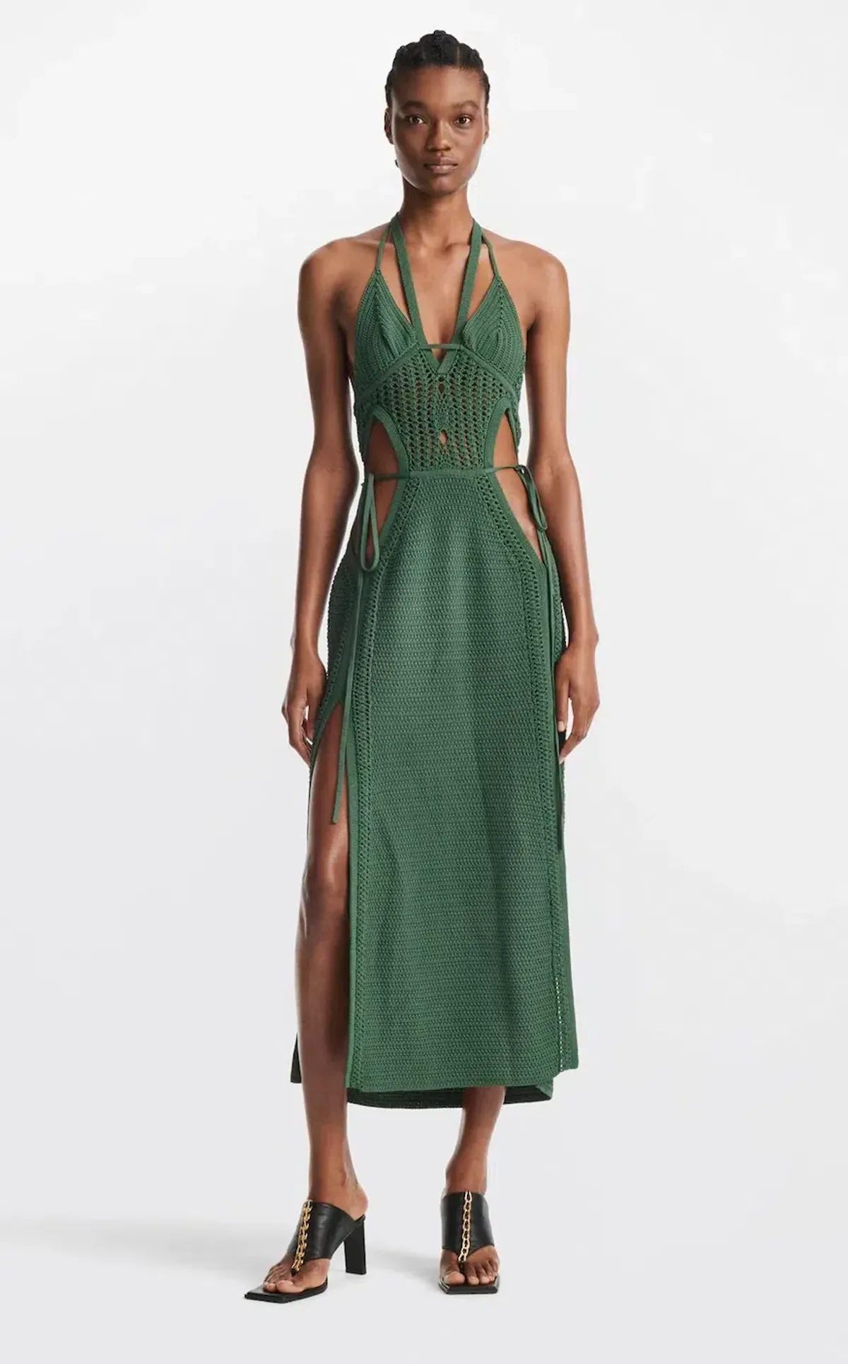 Dion Lee Crochet Tie Butterfly Dress Green Size M/AU 10 - Image 1