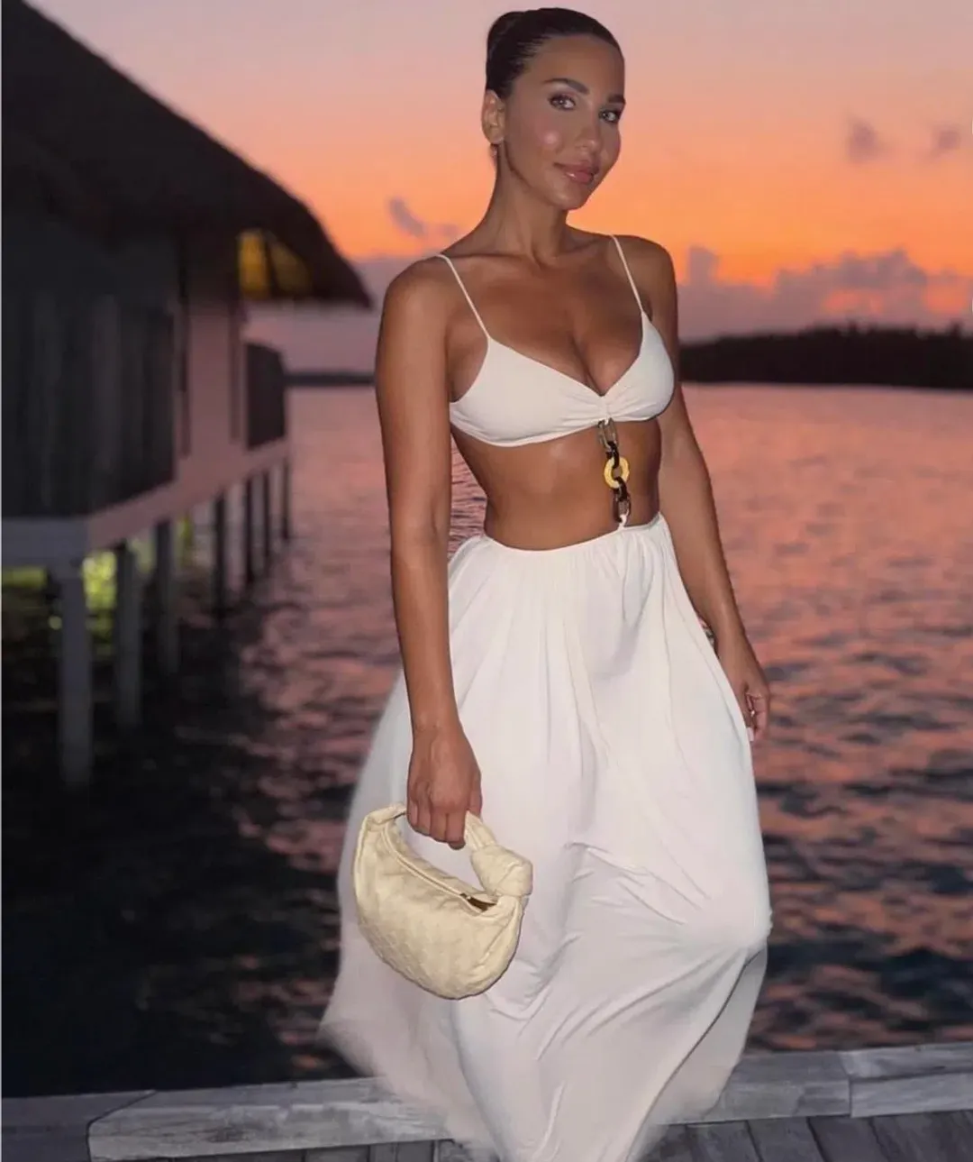 Bec & Bridge Soleil Maxi Dress in Cream Size 8 for rent on The Volte - main image