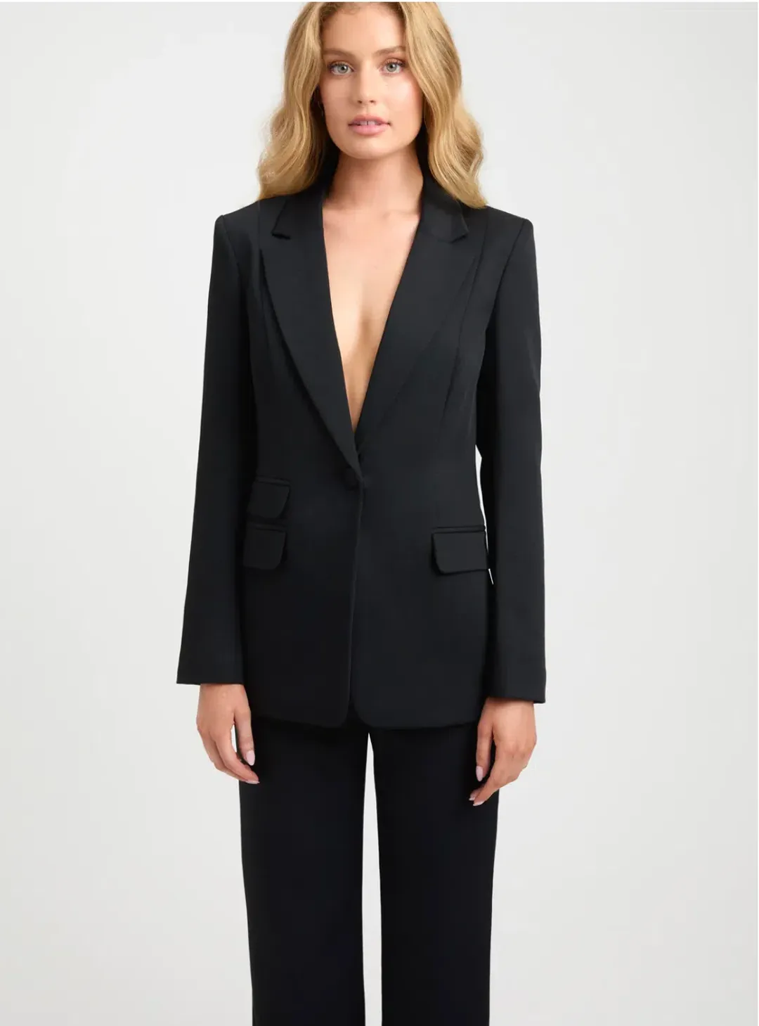 Kookai Oyster Pocket Blazer Black Size 8 for rent on The Volte - main image