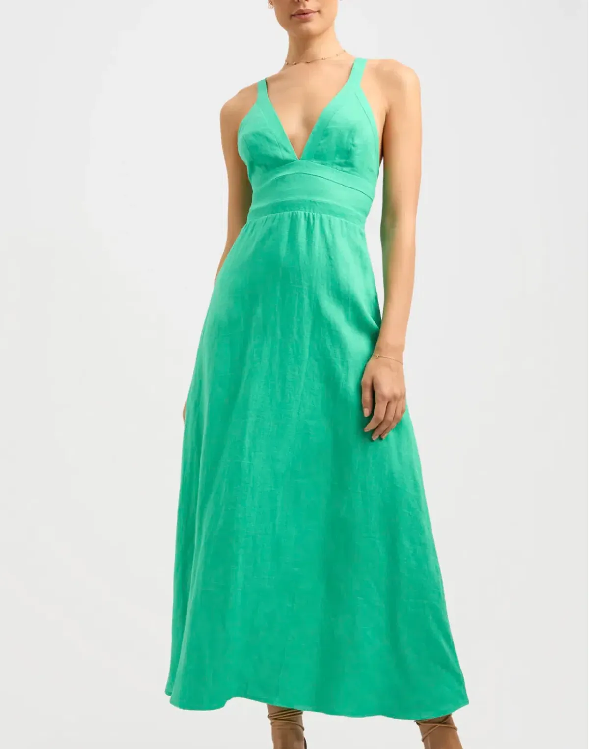 Kookai Tahiti Vee Dress Island Green Size 8 - Image 2