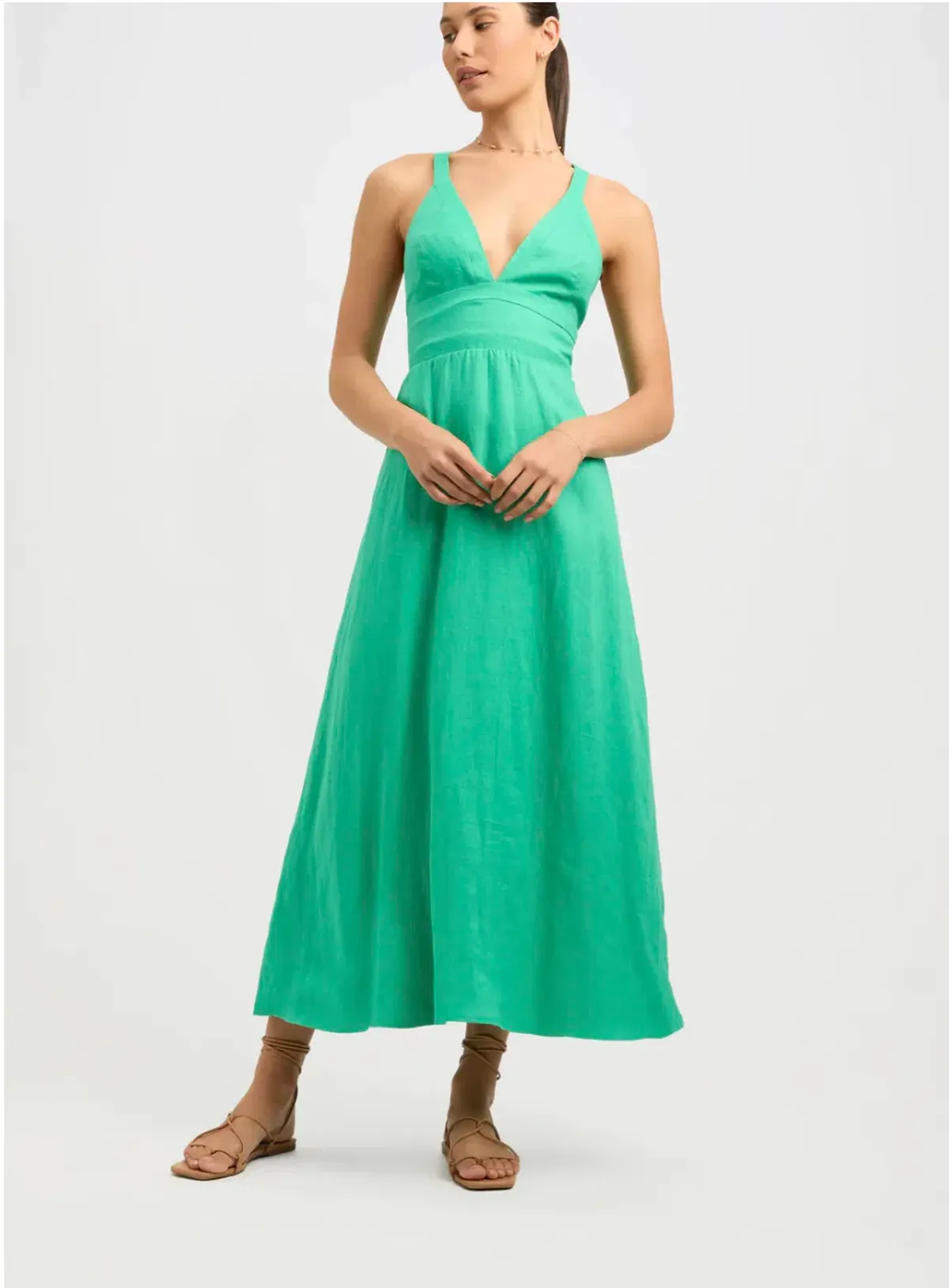 Kookai Tahiti Vee Dress Island Green Size 8 - Image 1