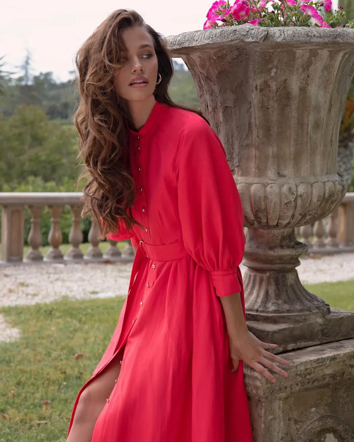 Sheike Piper Midi Dress in Watermelon sz16 - Image 2