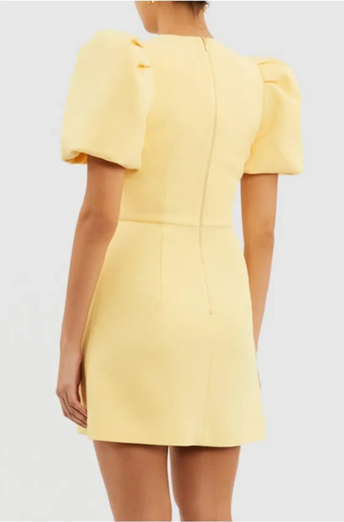 Rebecca Vallance Chloe Bow Mini Dress Yellow Size 12 - Image 3