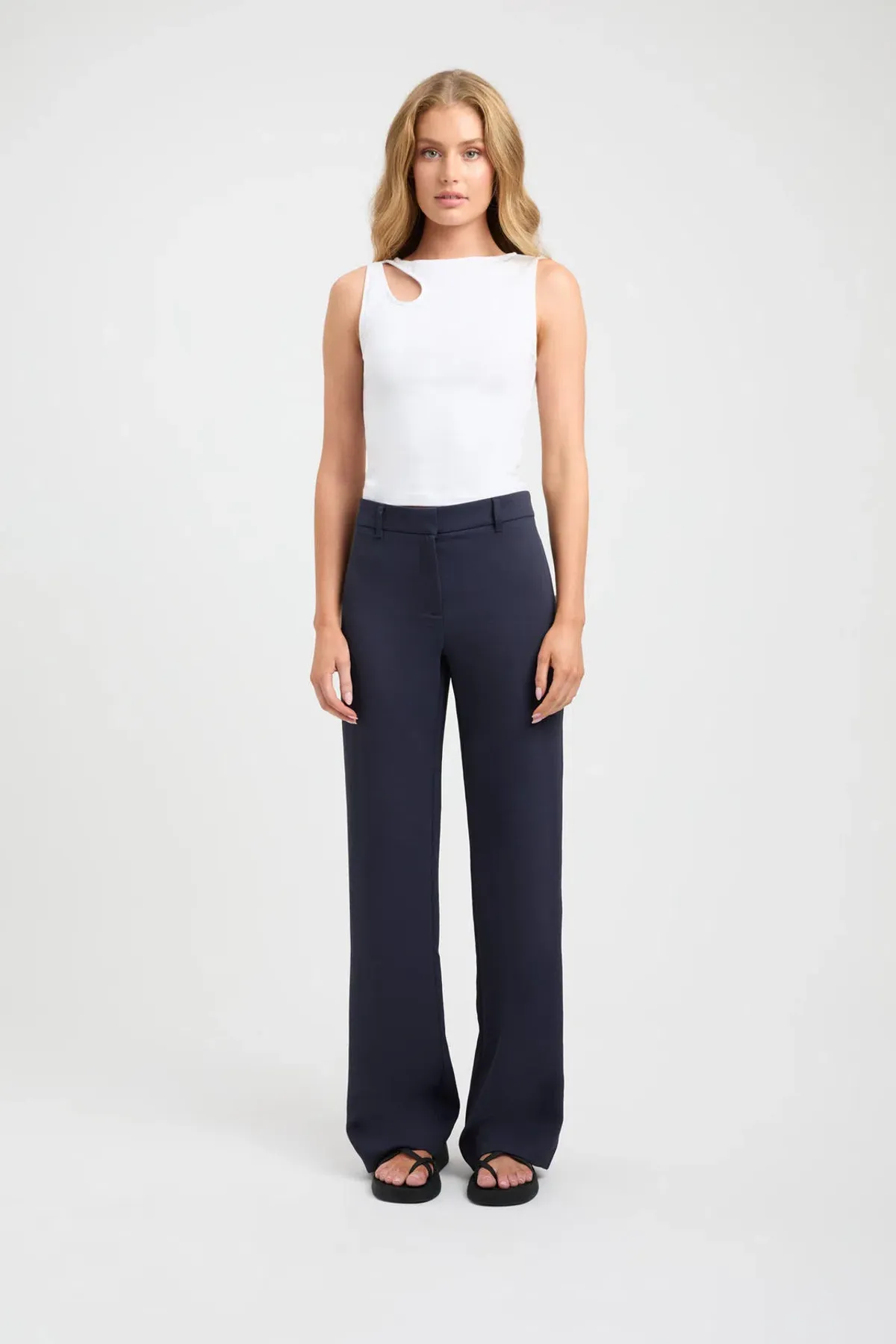 Kookai Oyster Suit Pant Navy Size 8 - Image 1
