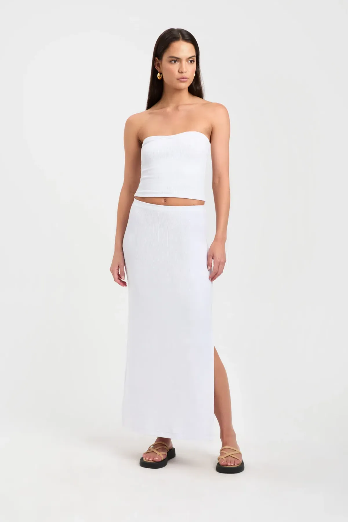Kookai Bodhi Low Rise Maxi Skirt White Size 34 / AU 6 - Image 1