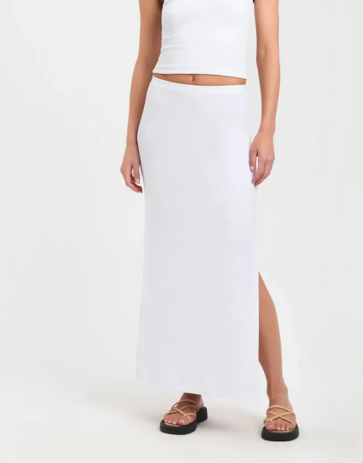 Kookai Bodhi Low Rise Maxi Skirt White Size 34 / AU 6 - Image 2