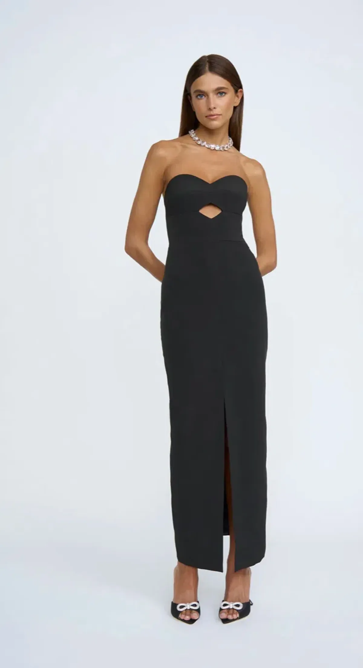 By Johnny Diamond Strapless Split Dress Black Size 10 - Image 2