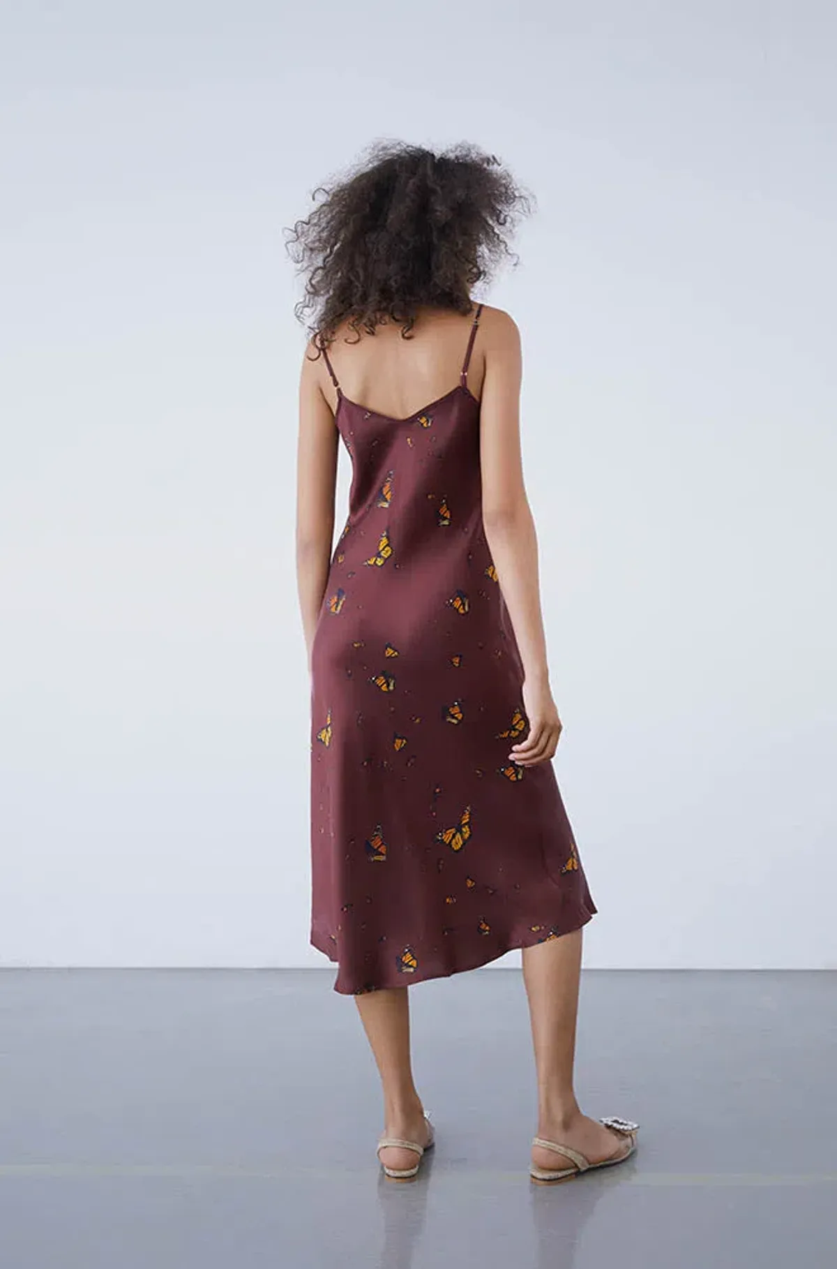 Silk Laundry 90s Slip Dress Print Size M - Image 2