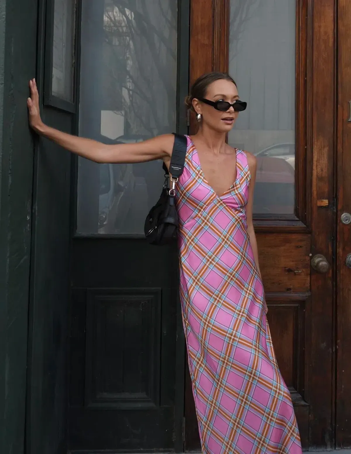 Steele Eadie Maxi Dress Pink Check Size XS / AU 6 - Image 4